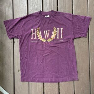 Vintage Hawaii Crewneck T Shirt Mens L White Single Stitch Tee-Jays